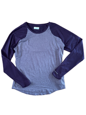 Columbia Omni-wick Purple Long Sleeve Layering Shirt Size Large Top